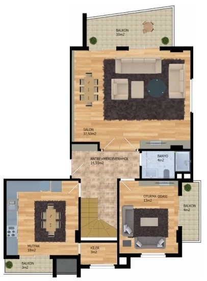 Блок B - 4+1 duplex